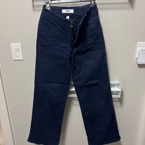 Mica Denim Los Angeles Navy Blue High Rise Wide Leg Jeans Women’s Size 27